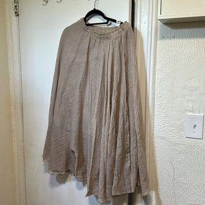 tan maxi skirt
